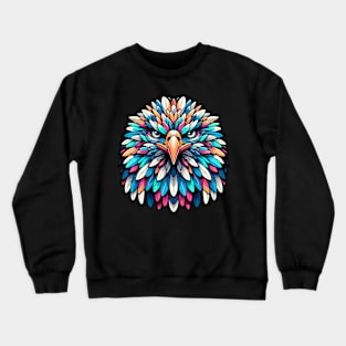 Vibrant Feathered Majesty - Eagle Artwork Crewneck Sweatshirt